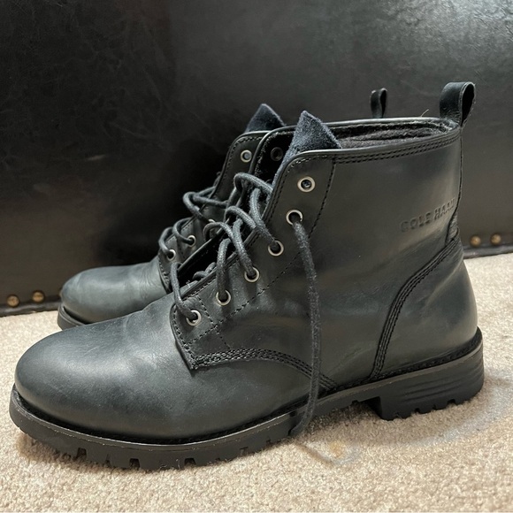 Cole Haan Leather Combat Boots - Picture 4 of 6